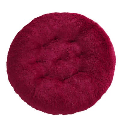 Round Pet Mat Dog Bed Plush Warm Sleep Dog Bed