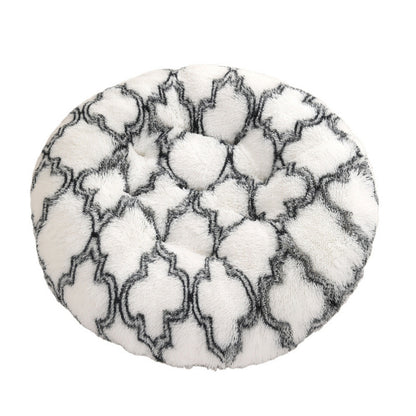 Round Pet Mat Dog Bed Plush Warm Sleep Dog Bed