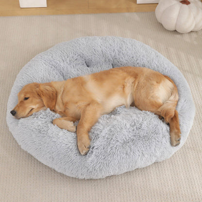 Round Pet Mat Dog Bed Plush Warm Sleep Dog Bed