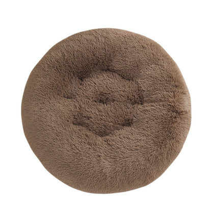 Round Pet Mat Dog Bed Plush Warm Sleep Dog Bed