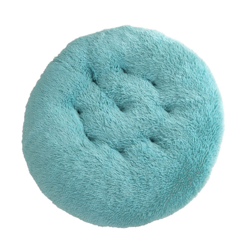 Round Pet Mat Dog Bed Plush Warm Sleep Dog Bed