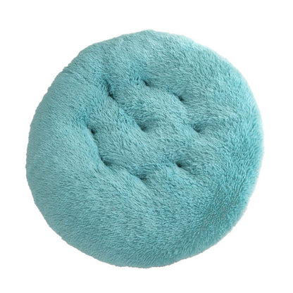 Round Pet Mat Dog Bed Plush Warm Sleep Dog Bed