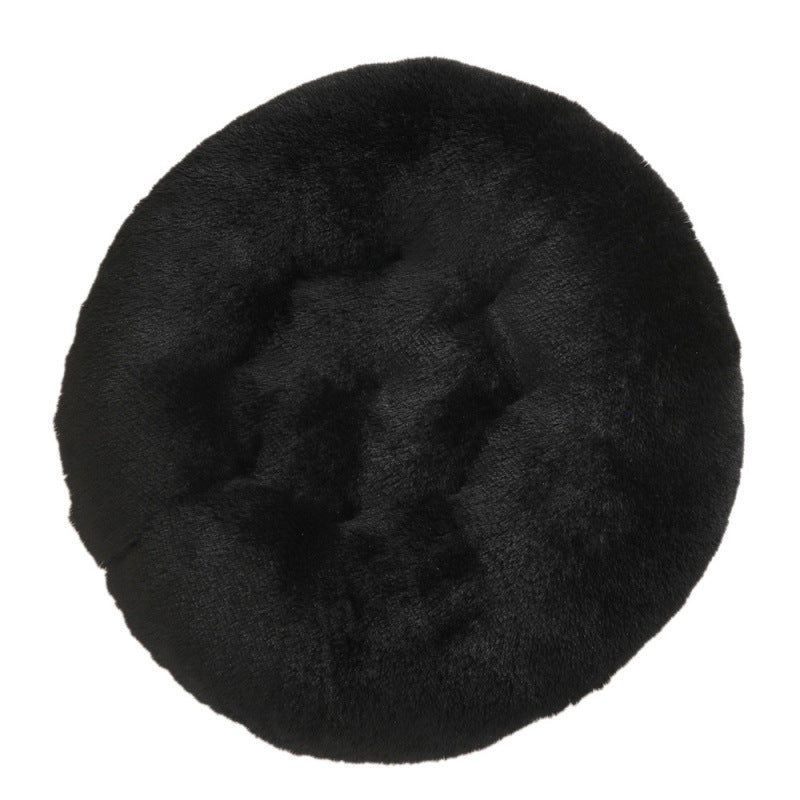 Round Pet Mat Dog Bed Plush Warm Sleep Dog Bed