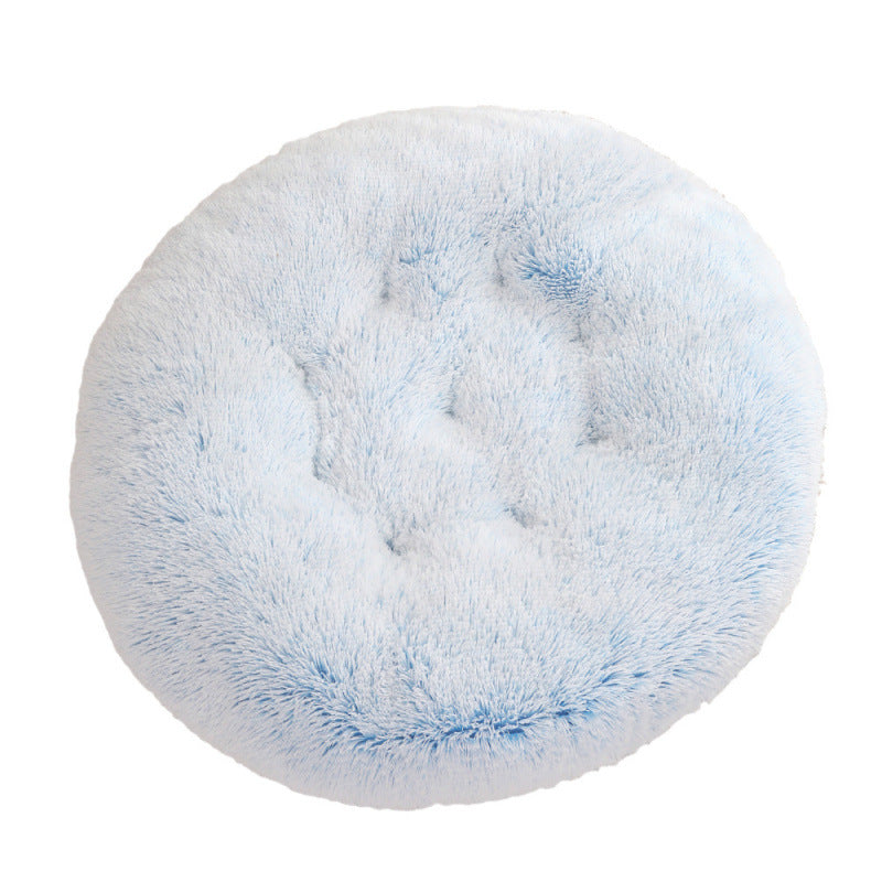 Round Pet Mat Dog Bed Plush Warm Sleep Dog Bed