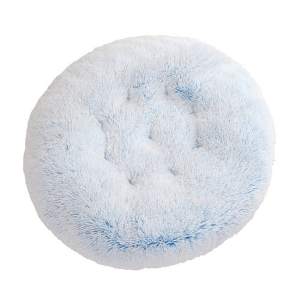Round Pet Mat Dog Bed Plush Warm Sleep Dog Bed